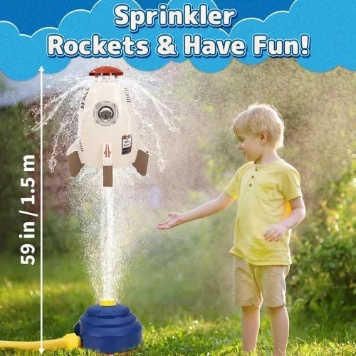 Rocket-shaped Water Sprinkler Toy