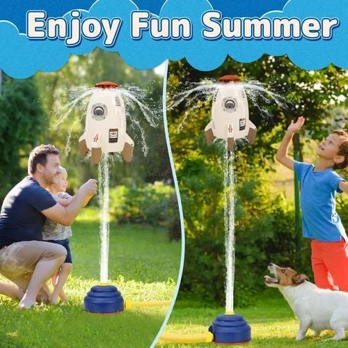 Rocket-shaped Water Sprinkler Toy